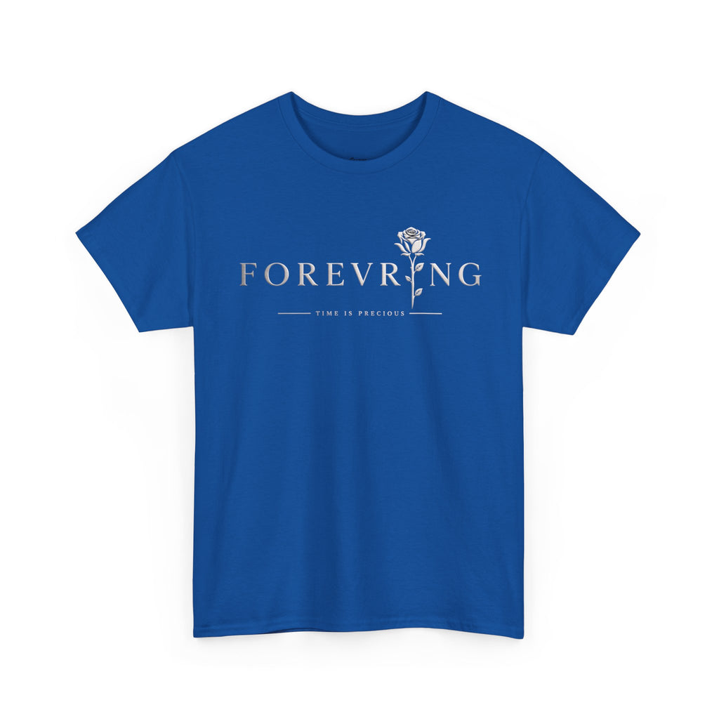 Forevering Rose T-Shirt — Minimal Floral "FOREVERING" Tee Printify