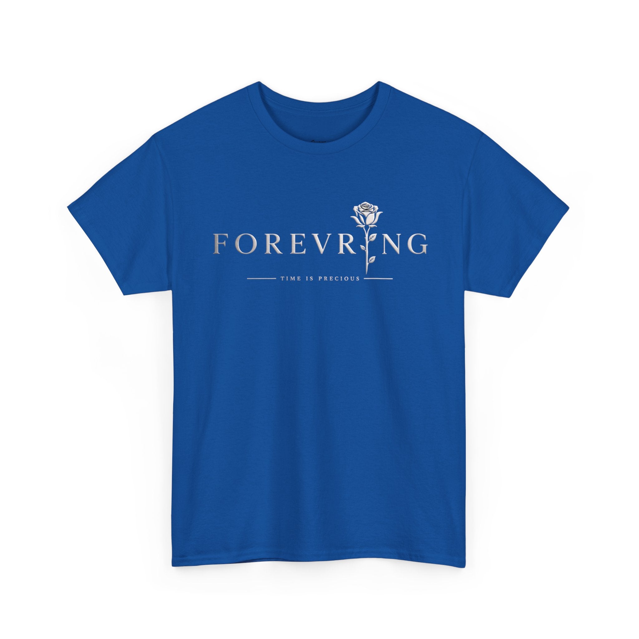 Forevering Rose T-Shirt — Minimal Floral "FOREVERING" Tee Printify