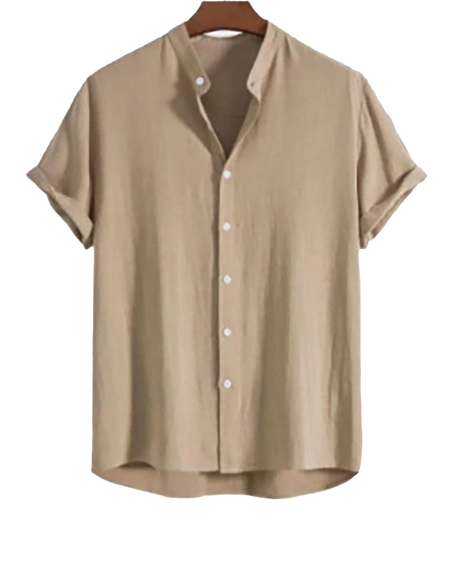 Men's Stand Collar Slim Fit Linen-Cotton Suit Set eprolo