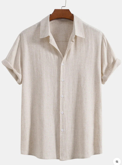 Men's Stand Collar Slim Fit Linen-Cotton Suit Set eprolo