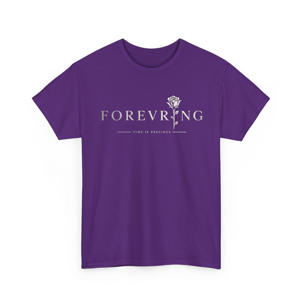 Forevering Rose T-Shirt — Minimal Floral "FOREVERING" Tee Printify
