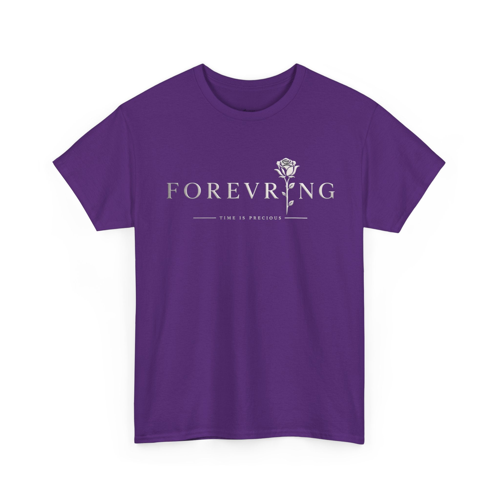 Forevering Rose T-Shirt — Minimal Floral "FOREVERING" Tee Printify