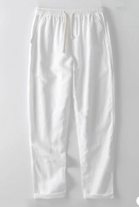 Men's Stand Collar Slim Fit Linen-Cotton Suit Set eprolo