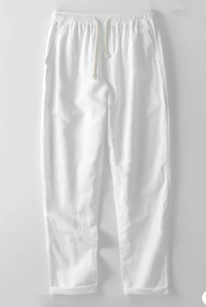 Men's Stand Collar Slim Fit Linen-Cotton Suit Set eprolo