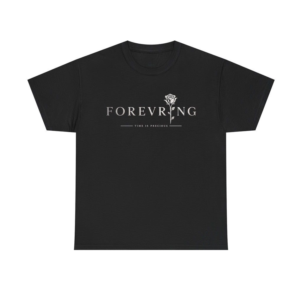 Forevering Rose T-Shirt — Minimal Floral "FOREVERING" Tee Printify