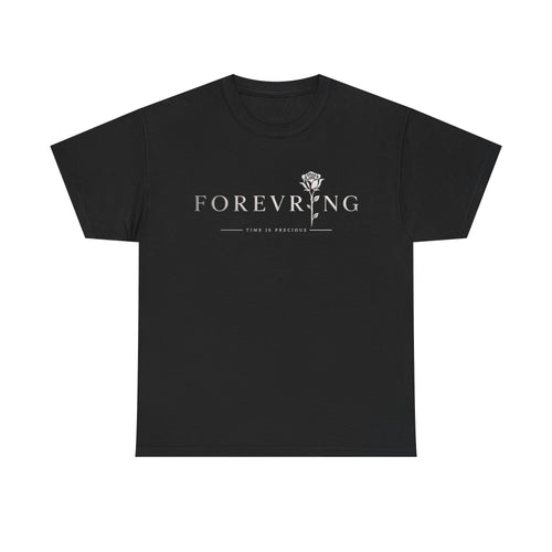 Forevering Rose T-Shirt — Minimal Floral "FOREVERING" Tee Printify