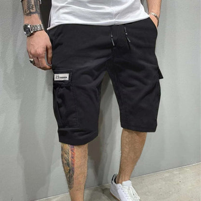 Men's Cargo Loose Straight-Leg Trendy Beach Mid-Length Pants eprolo