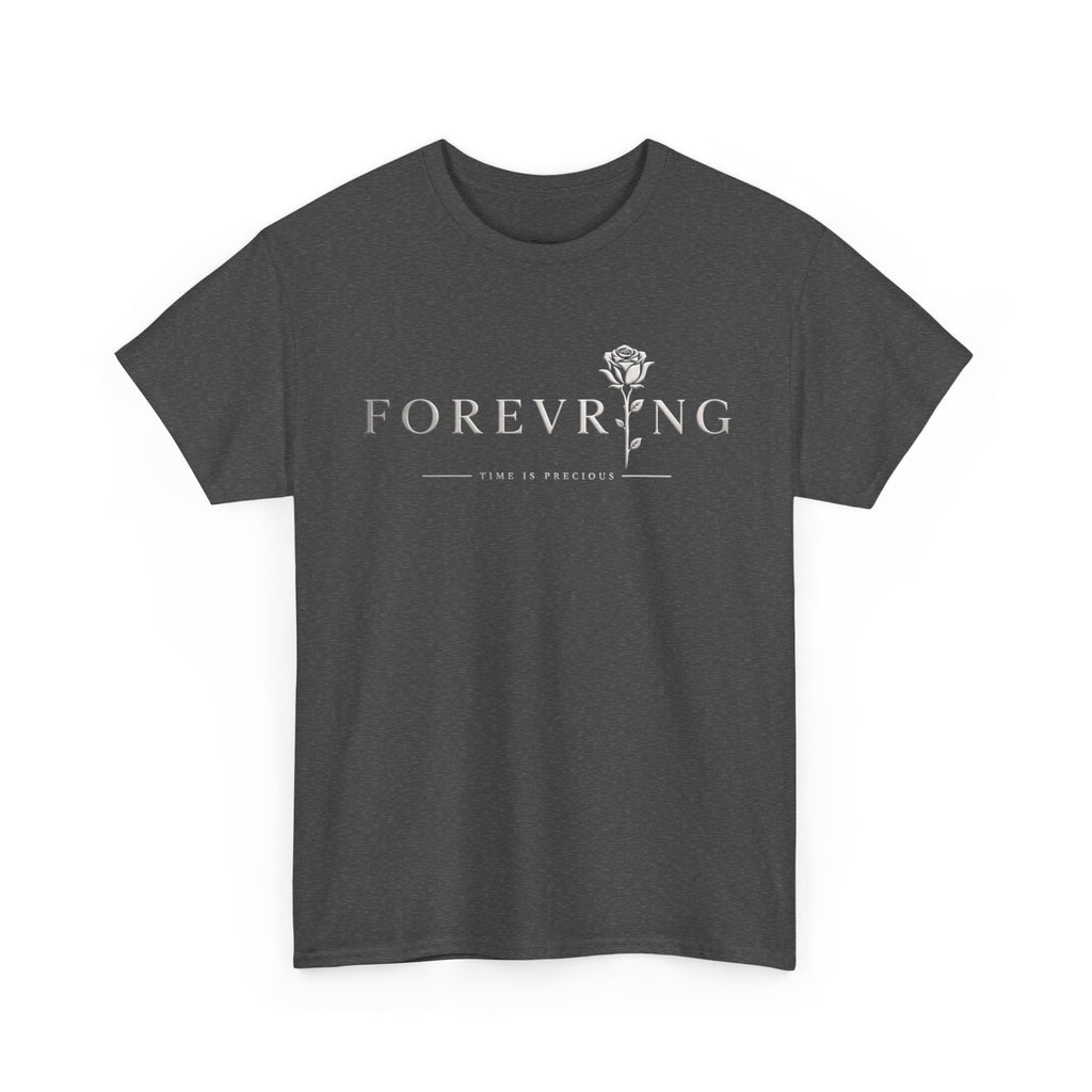 Forevering Rose T-Shirt — Minimal Floral "FOREVERING" Tee Printify