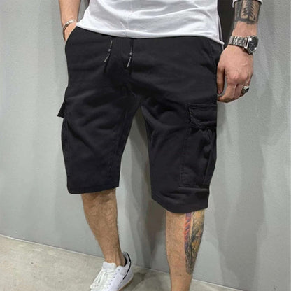 Men's Cargo Loose Straight-Leg Trendy Beach Mid-Length Pants eprolo