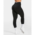 New Women's Color Blocking Yoga Leggings Seamless Knited Tights High Waist Hip Liftting Gym Workout White Edge Sports Leggings FOREVRYNG ®