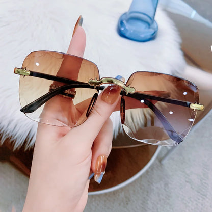 1/3pcs Square Rimless Sunglasses Women Sunglasses Fashion Colorful Casual For Men UV400 Shades Oculos FOREVRYNG ®