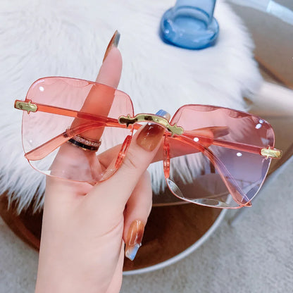 1/3pcs Square Rimless Sunglasses Women Sunglasses Fashion Colorful Casual For Men UV400 Shades Oculos FOREVRYNG ®
