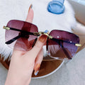 1/3pcs Square Rimless Sunglasses Women Sunglasses Fashion Colorful Casual For Men UV400 Shades Oculos FOREVRYNG ®