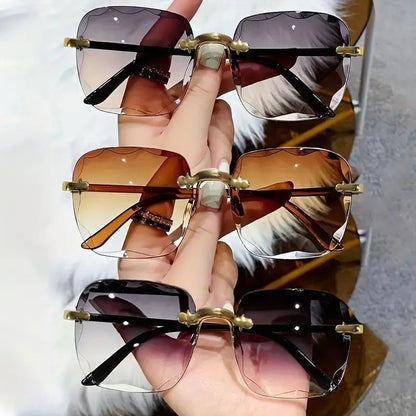 1/3pcs Square Rimless Sunglasses Women Sunglasses Fashion Colorful Casual For Men UV400 Shades Oculos FOREVRYNG ®