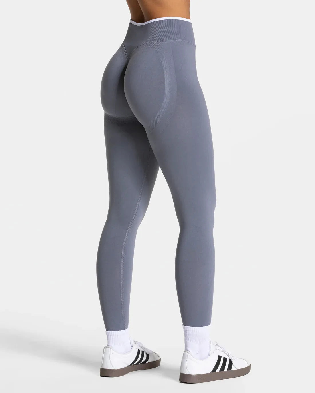 New Women's Color Blocking Yoga Leggings Seamless Knited Tights High Waist Hip Liftting Gym Workout White Edge Sports Leggings FOREVRYNG ®