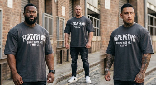 FOREVRYNG® - No One Made Me. I Made Me." - Oversized Gym T‑Shirt